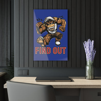 "Find Out", Acrylic Wall Prints (French Cleat Hanging) (Patriot Blue)