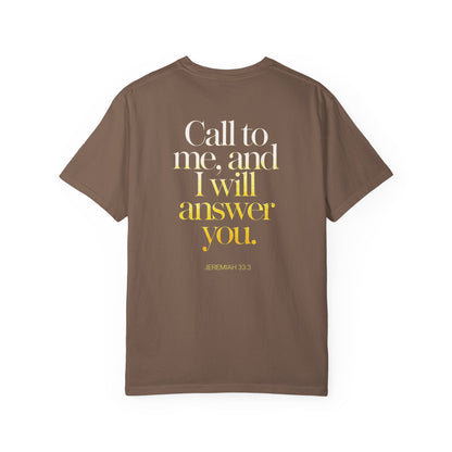 "Call to Me - Jeremiah 33:3" #02, Unisex T-shirt