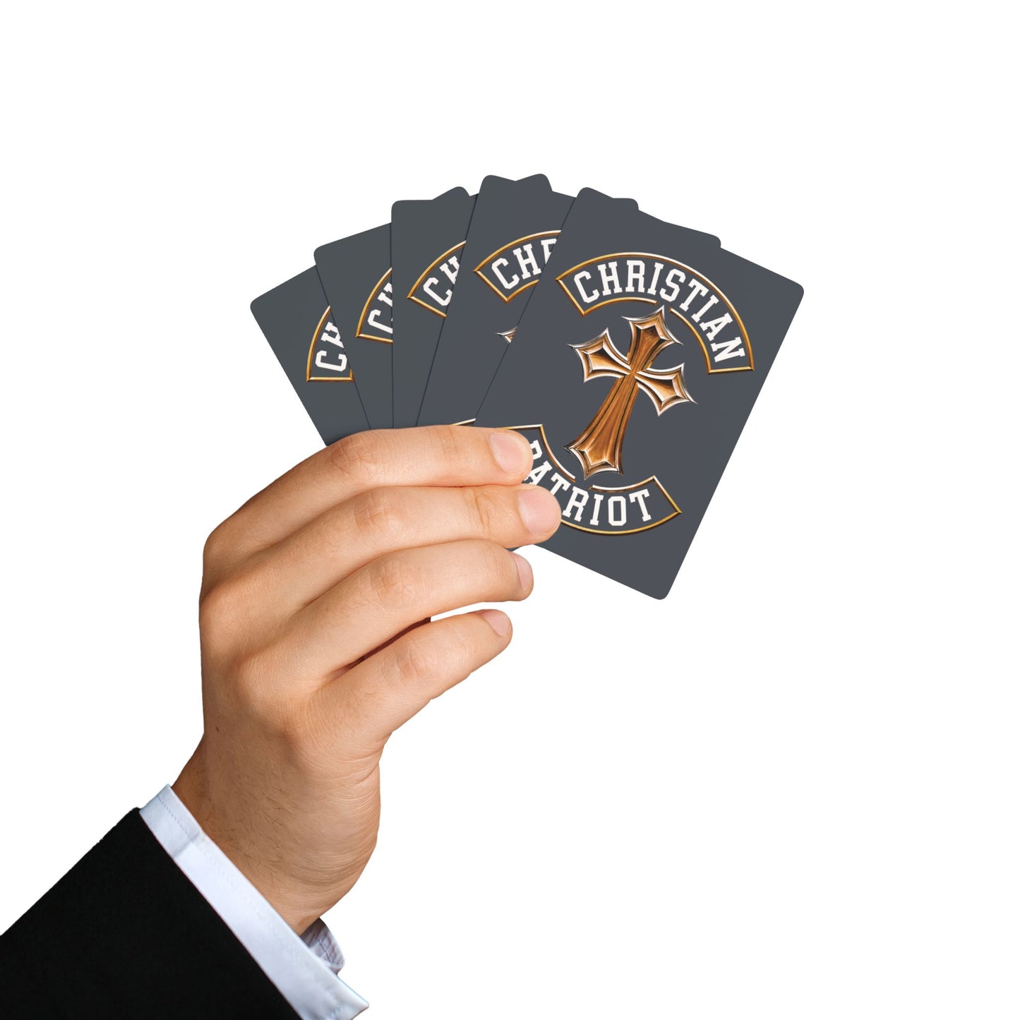 "Christian Patriot" #03, Christian Playing Cards (Hebridean Grey)