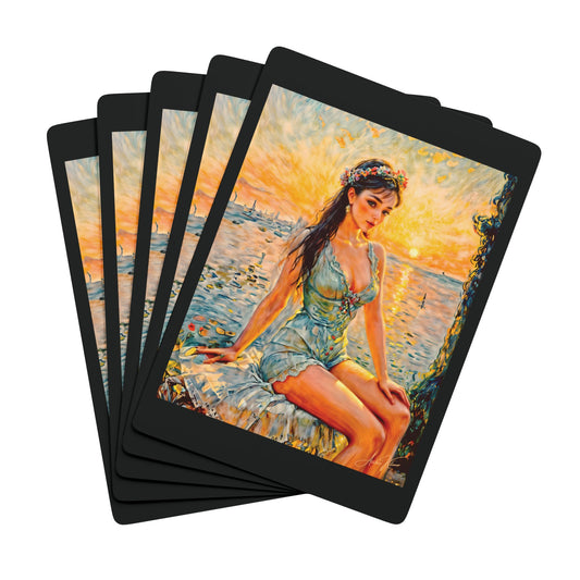"1 Corinthians 7:3-5 (NIV)" Christian Fine Art Playing Cards (Void Black)