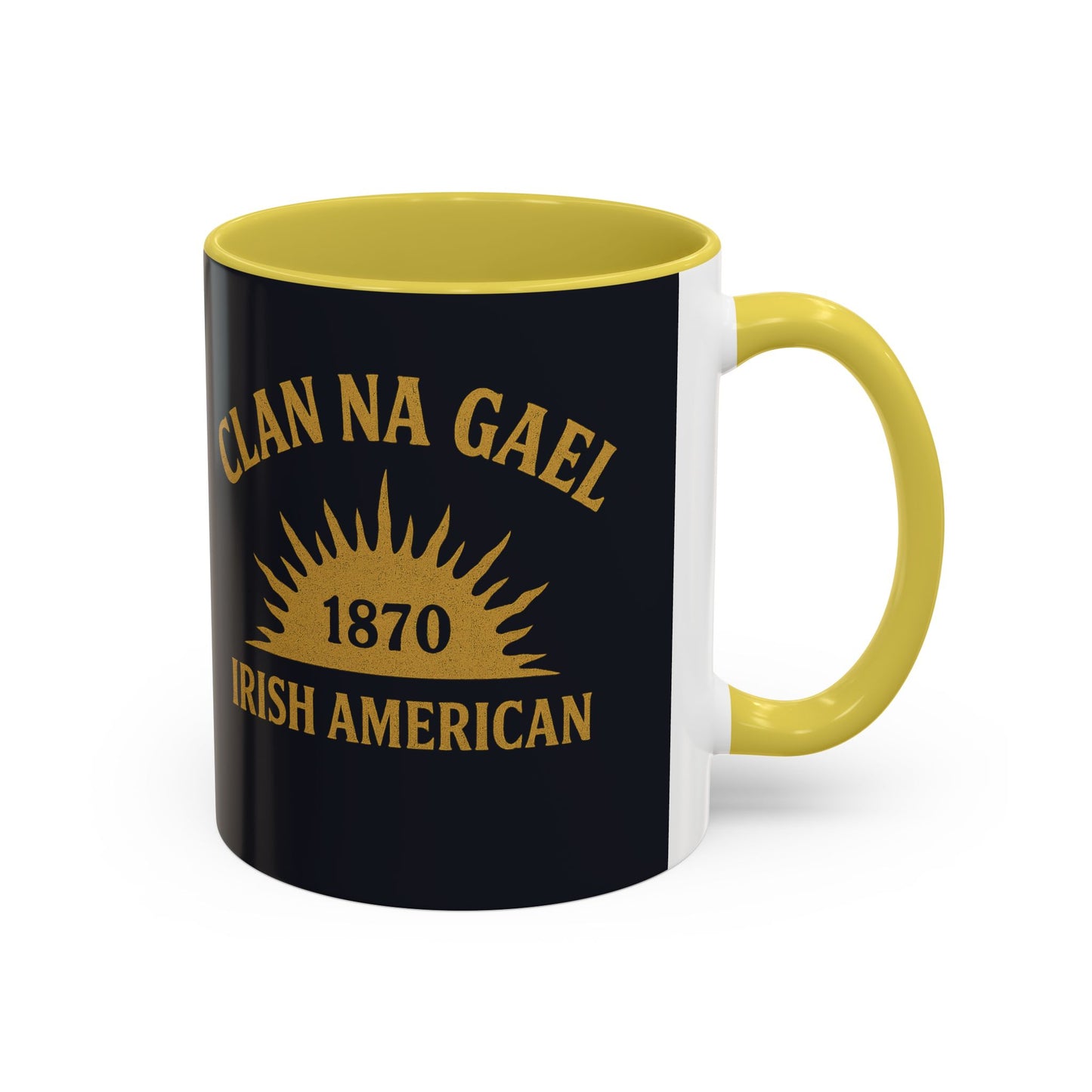 "Clan na Gael - Irish American", Colorful Mugs (11oz, 15oz) (Black Denim)