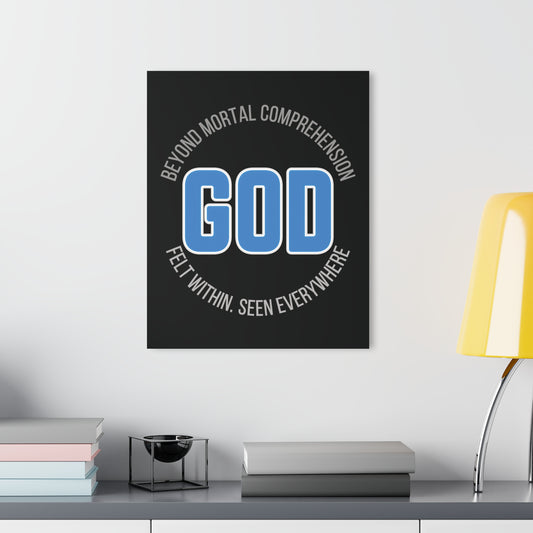 "GOD - Beyond Mortal Comprehension", Acrylic Wall Print (French Cleat Hanging) (Void Black)