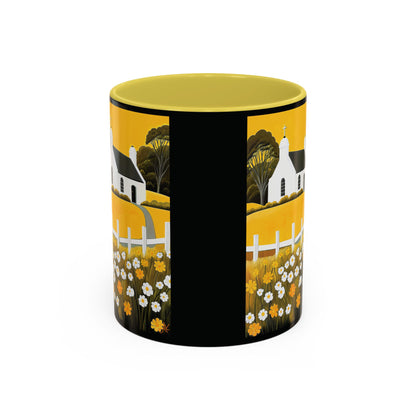 "Eaglais a’ Bhuidhe (Gaelic) - The Church of Golden Hope (English)", Colorful Mugs (11oz & 15oz)