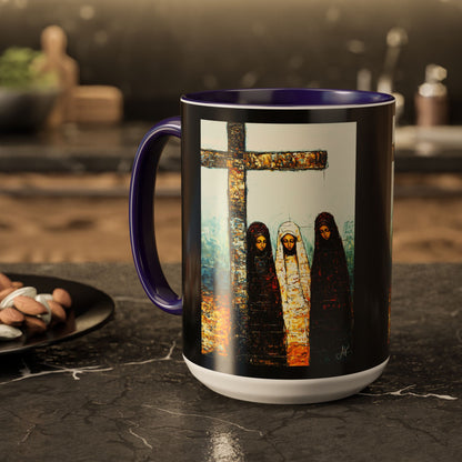 "At-the-Foot of the Cross - John 19:25", Colorful Mugs (11oz & 15oz)