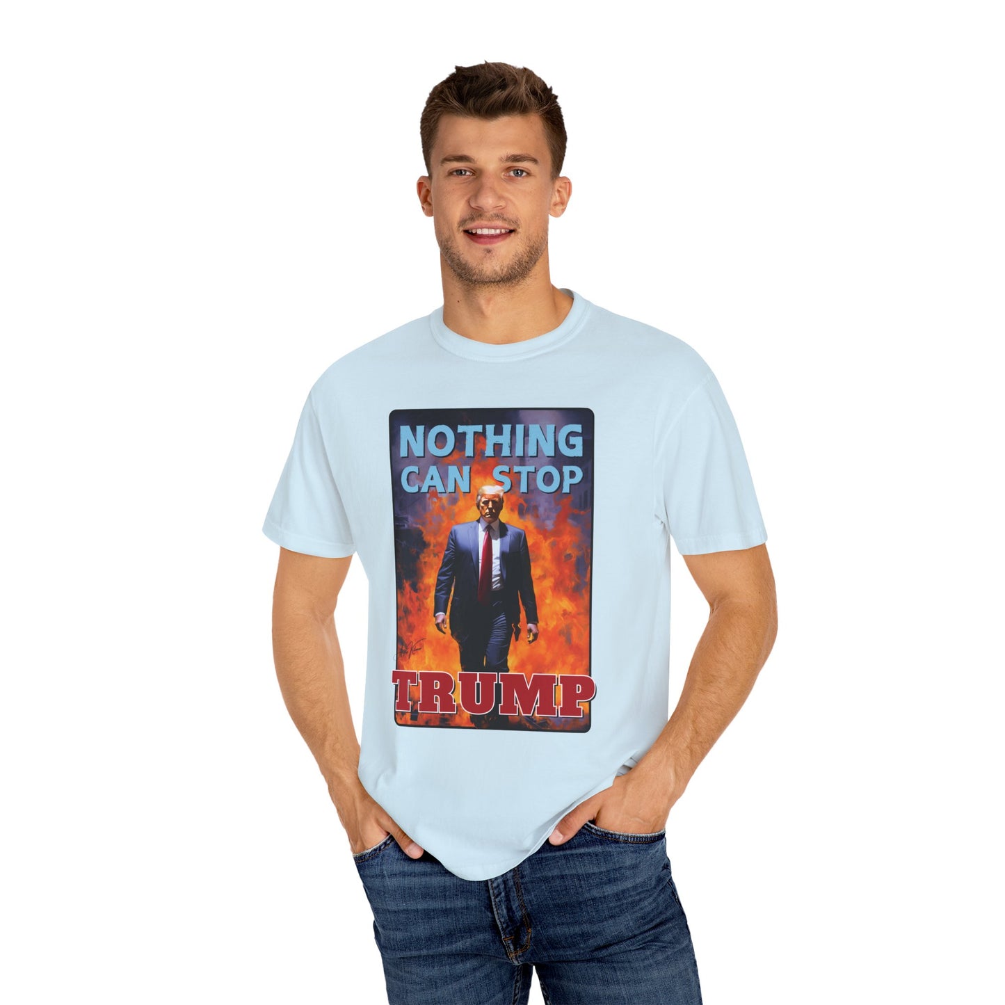 "Nothing Can Stop Trump", Unisex T-shirt (Light Colors)