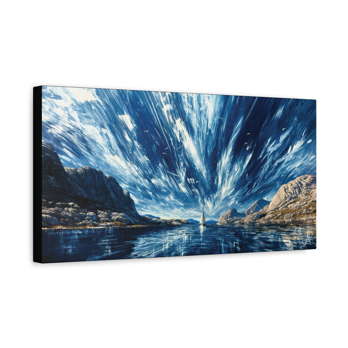 "Ancient Highway Racing Riven Sky", Fine Art Matte Canvas, Stretched, 1.25"