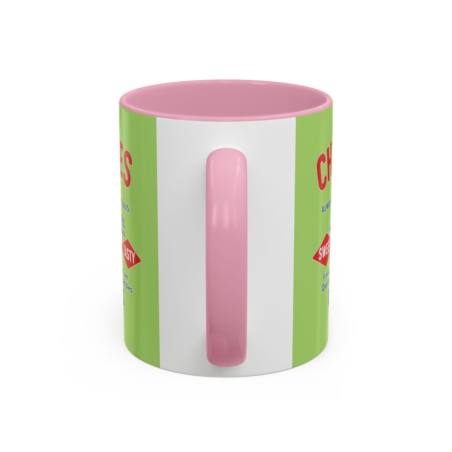 "Delicious Cherries", Colorful Mugs (11oz, 15oz) (Orchard Lime)