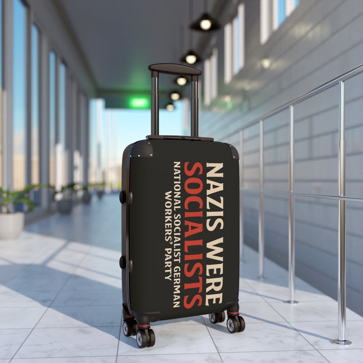 "Nazis were Socialists", Suitcase (Pitch Grey)