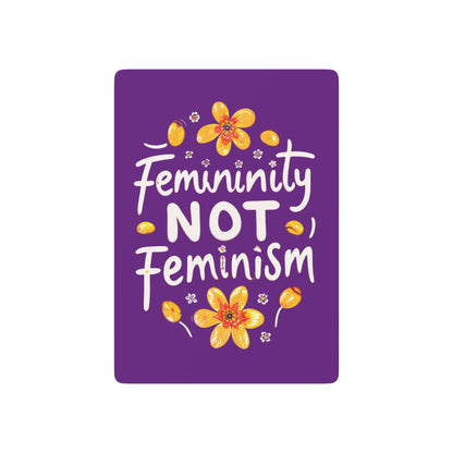 "Femininity not Feminism" #02, Hand-style Art Playing Cards (Vesper Violet)