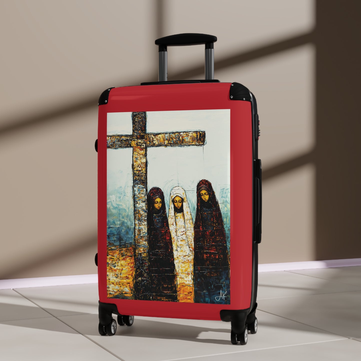 "At-the-Foot of the Cross - John 19:25", Suitcases (Dark Red)