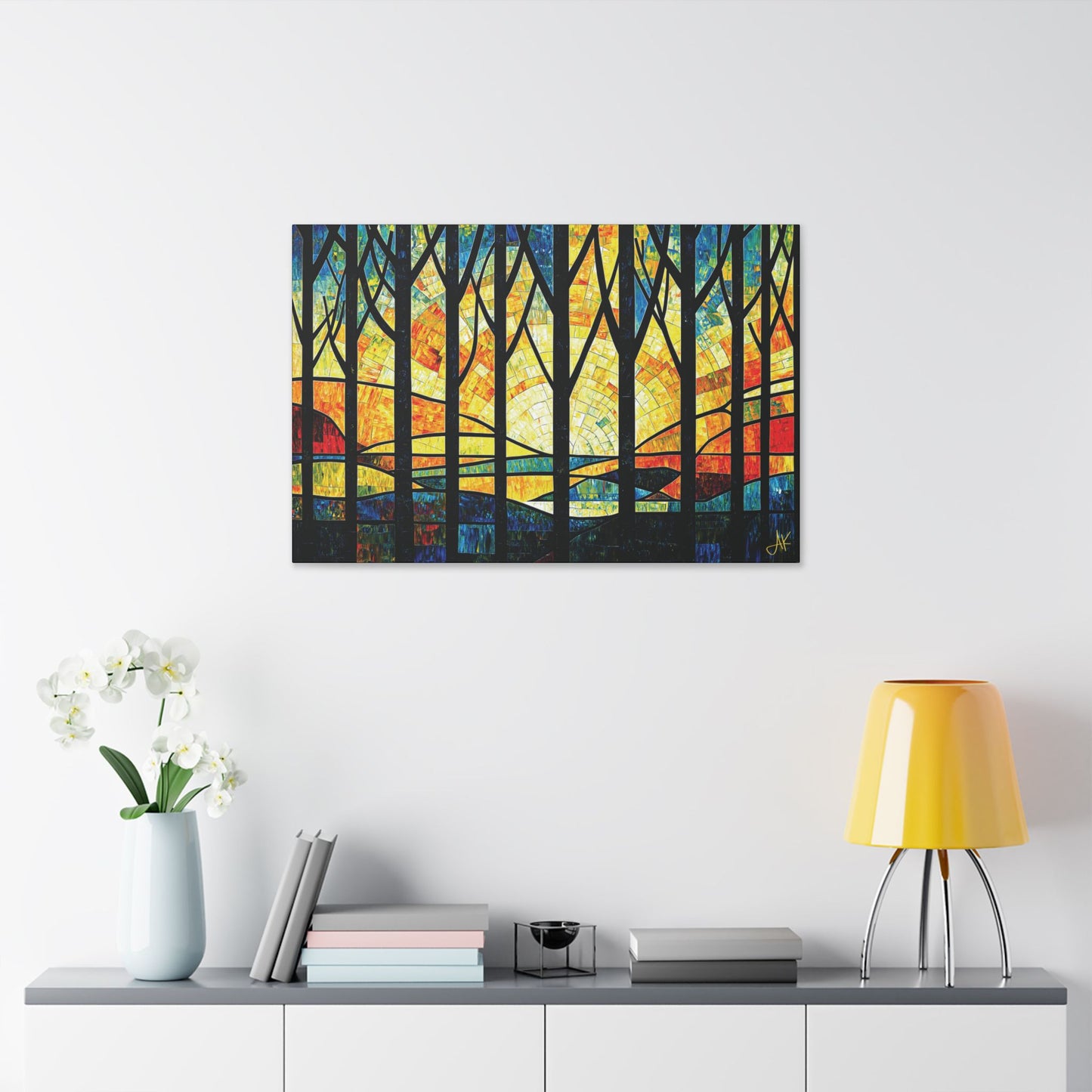 "Forest at Dawn", Stretched Classic Canvas Fine Art Print