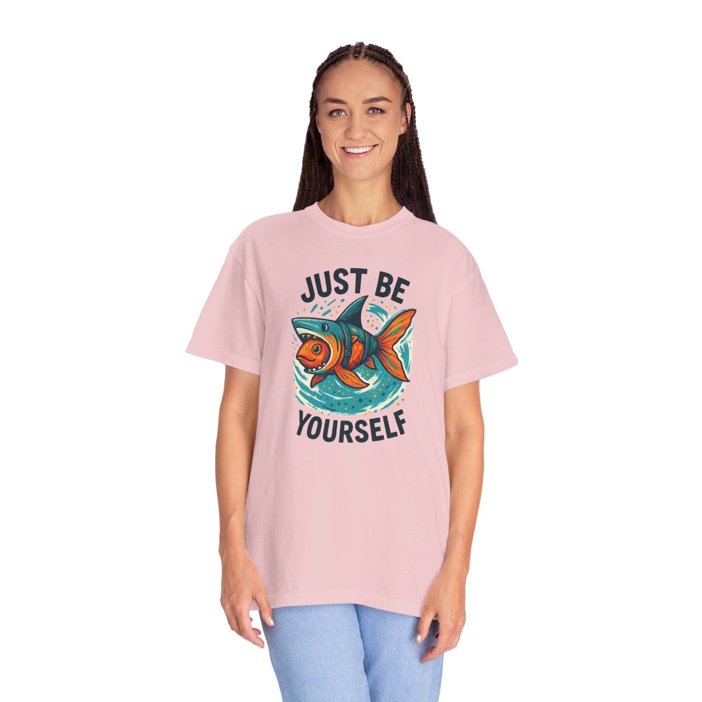 "Just Be Yourself", Unisex T-shirt (White and light colors)