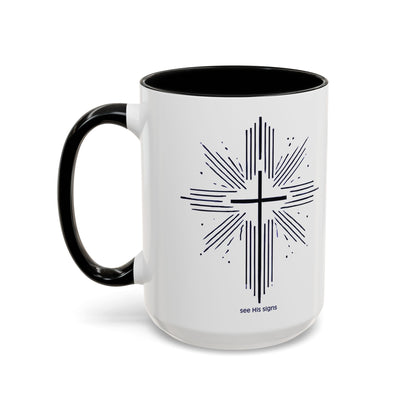 "see His signs", Accent Coffee Mug