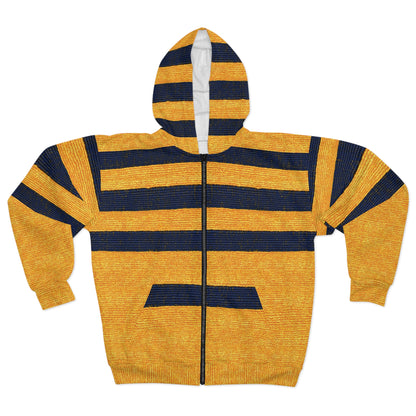 "Triple Ensign", Unisex Wearable Art Zip Hoodie