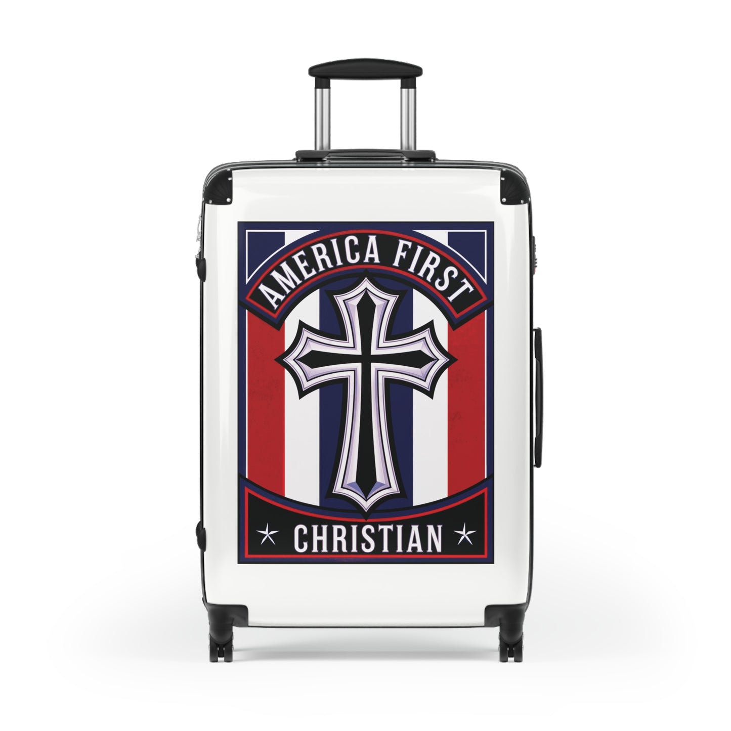 "America First Christian" Wall Art #11 Suitcases (Alabaster White)