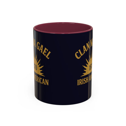 "Clan na Gael - Irish American", Colorful Mugs (11oz, 15oz) (Black Rock Blue)
