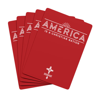 "America is a Christian Nation", Christian Playing Cards (Venetian Red)