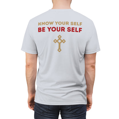 "Know Your Self", Unisex T-shirt (Inked Silk Grey)