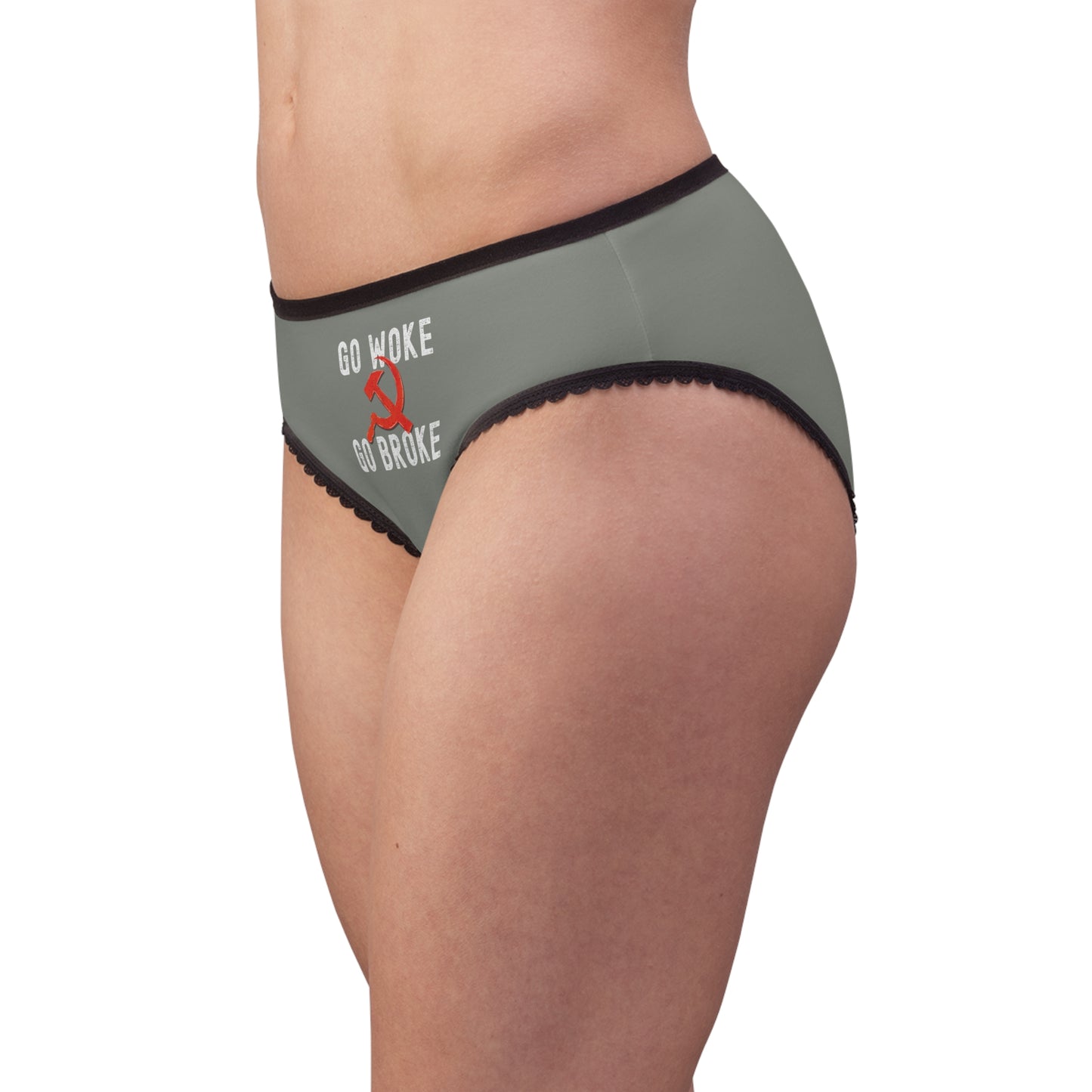 "Go Woke Go Broke (Communist)", Women's Briefs (Zimbabwe Plains)