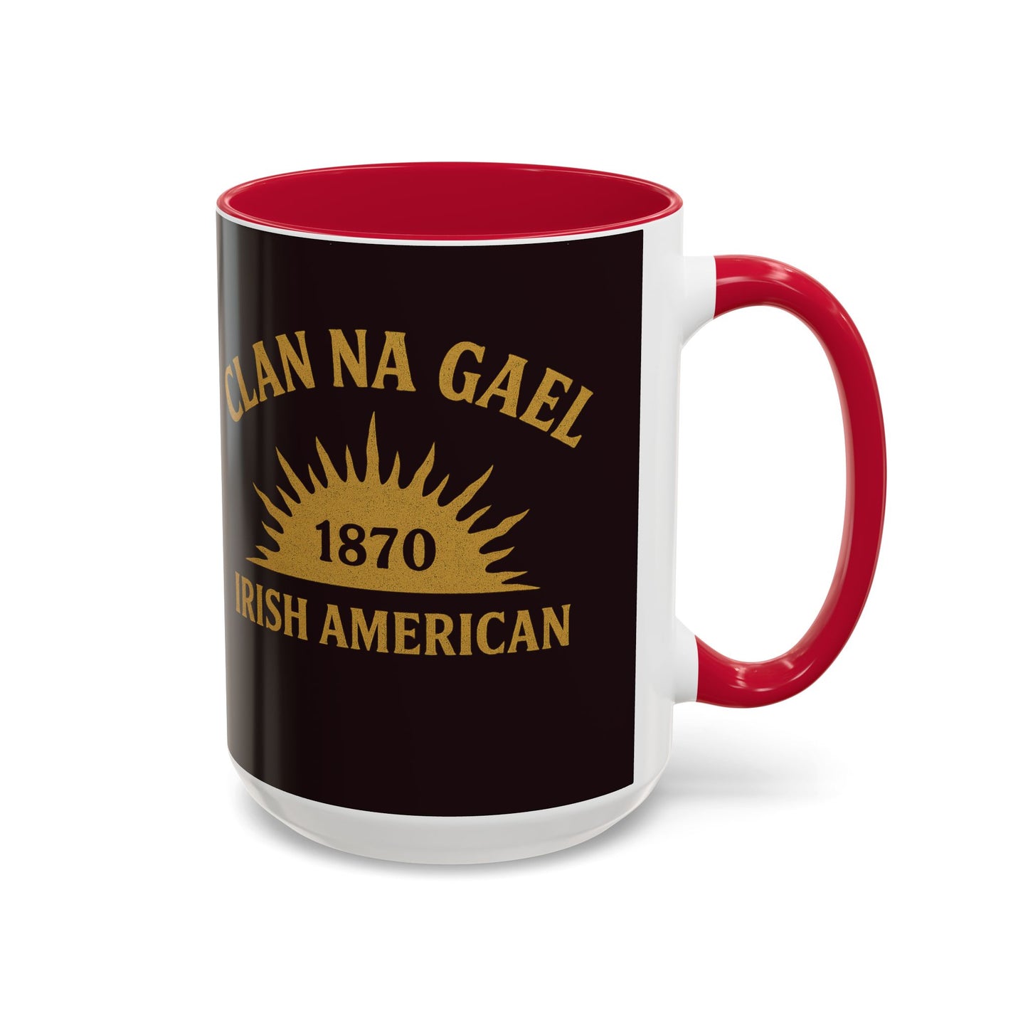 "Clan na Gael - Irish American", Colorful Mugs (11oz, 15oz) (Seal Brown)