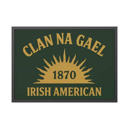 "Clan na Gael - Irish American", Framed Paper Poster (Fenian Green)