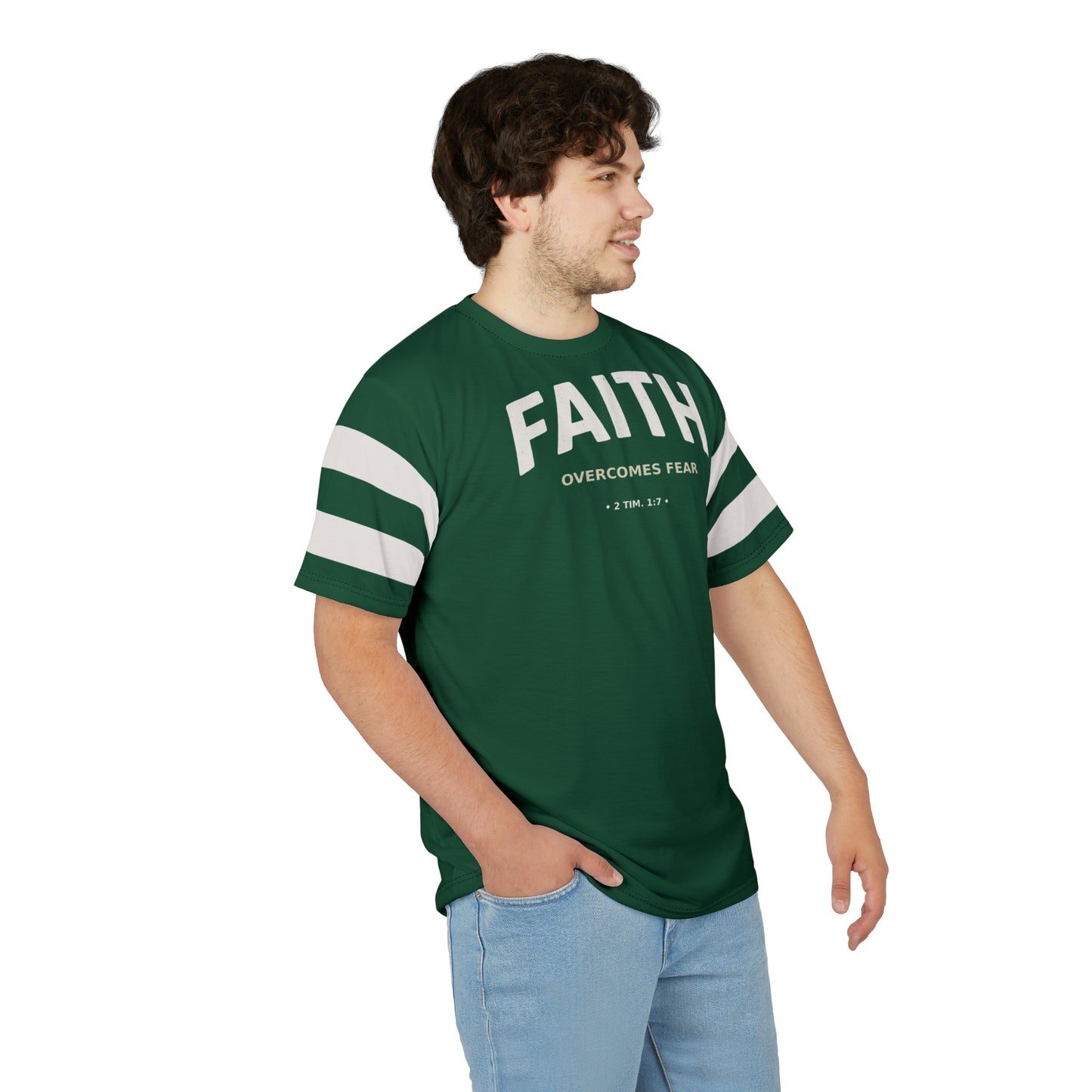"Faith Overcomes Fear", Unisex Tee (Evergreen)