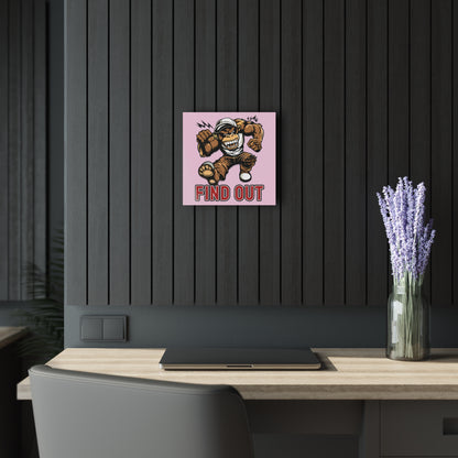 "Find Out", Acrylic Wall Prints (French Cleat Hanging) (Shampoo Pink)