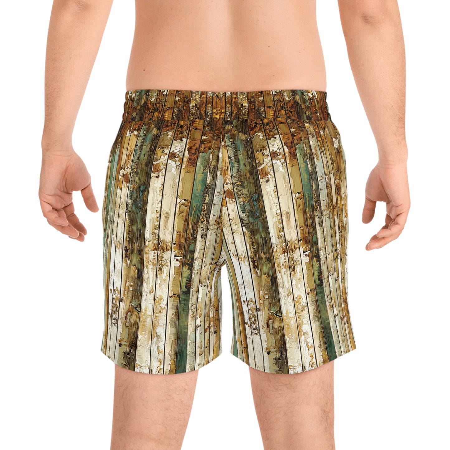 "Aspen Forest", Men's Mid-Length Swim Shorts
