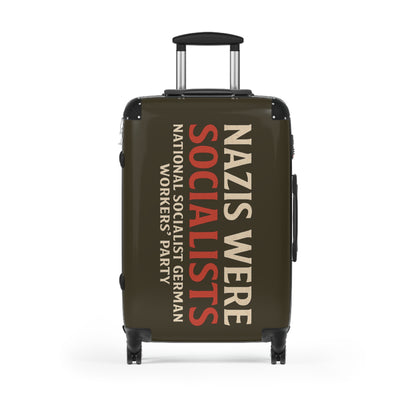 "Nazis were Socialists", Suitcase (Olive Drab Brown)