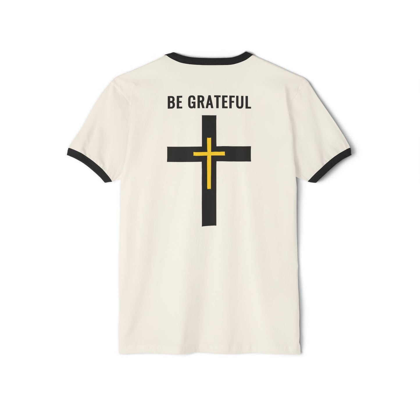 "Be Grateful", Unisex Cotton Ringer T-Shirt