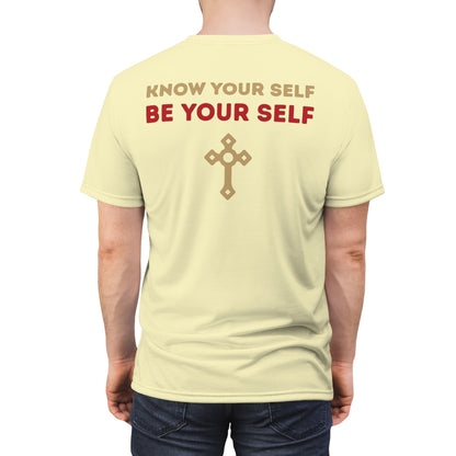 "Know Your Self", Unisex T-shirt (Primrose Light)