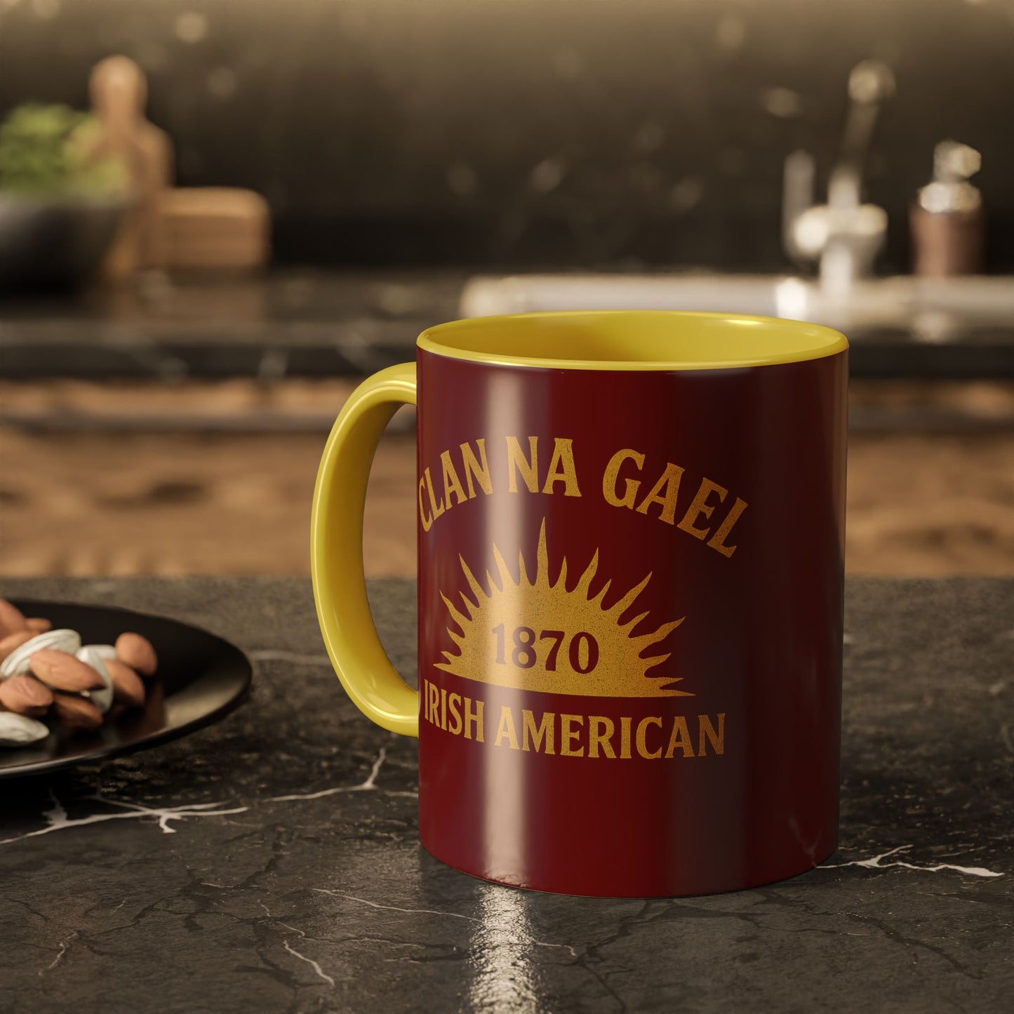 "Clan na Gael - Irish American", Colorful Mugs (11oz, 15oz) (Palladius Red)