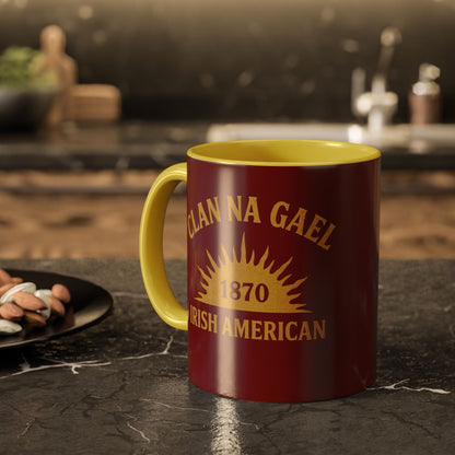 "Clan na Gael - Irish American", Colorful Mugs (11oz, 15oz) (Palladius Red)