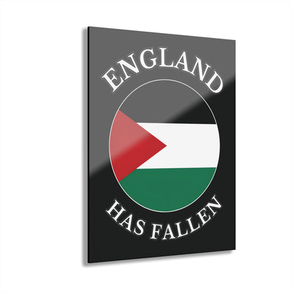 "England has Fallen", Acrylic Wall Prints (French Cleat Hanging) (Void Black)