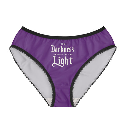 "First Darkness Then Comes Light" #02, Women's Briefs (Vesper Violet)