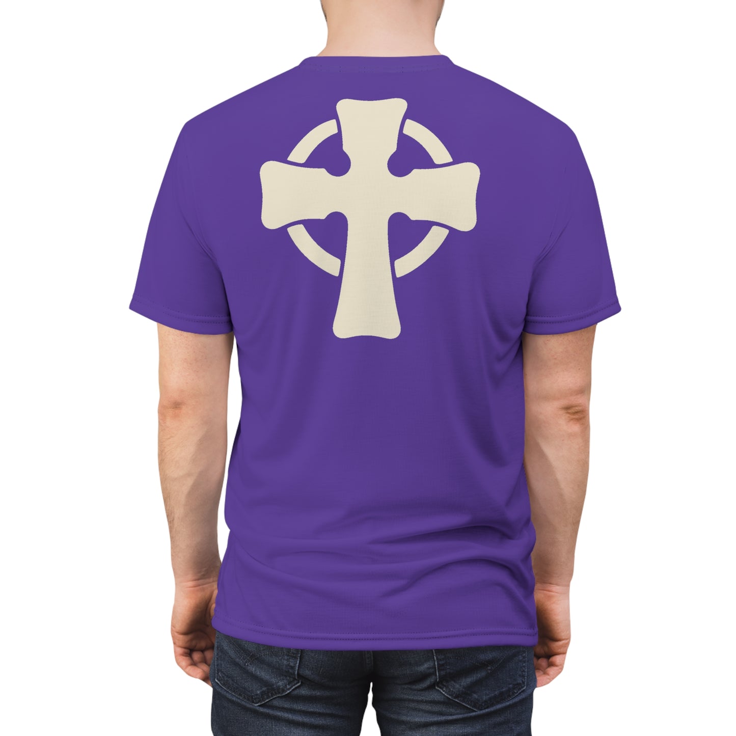 "Retro Jesus", Unisex T-shirt (Purple Heart)