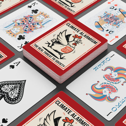 "Climate Alarmism - The Real Threat to Society" #21, Cultural Playing Cards (Venetian Red)