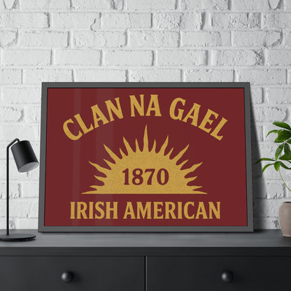 "Clan na Gael - Irish American", Framed Paper Poster (Palladius Red)