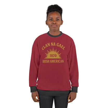 "Clan na Gael - Irish American", Unisex Sweatshirt (Fénechas Red)
