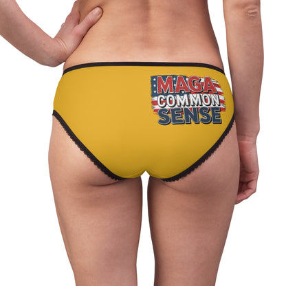 "MAGA Common Sense" #01, Women's Briefs (Amber)