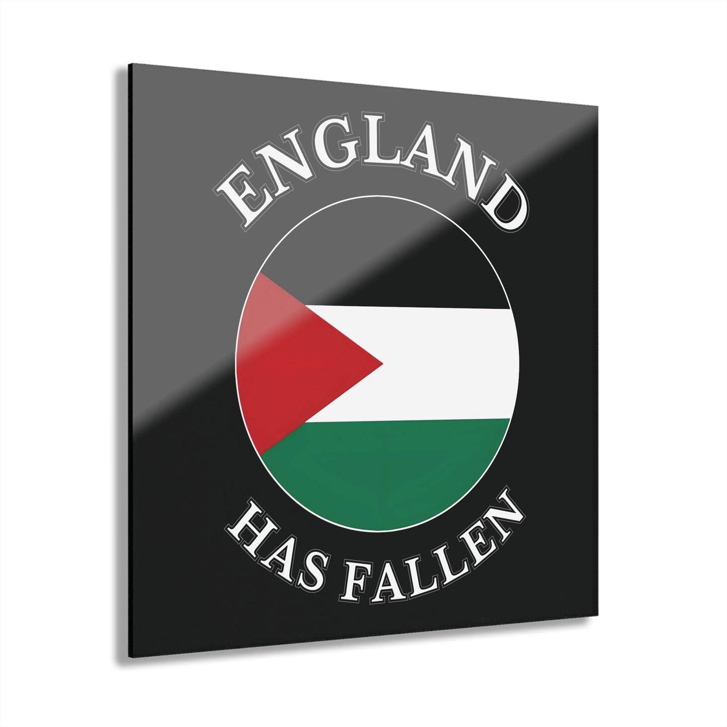 "England has Fallen", Acrylic Wall Prints (French Cleat Hanging) (Void Black)