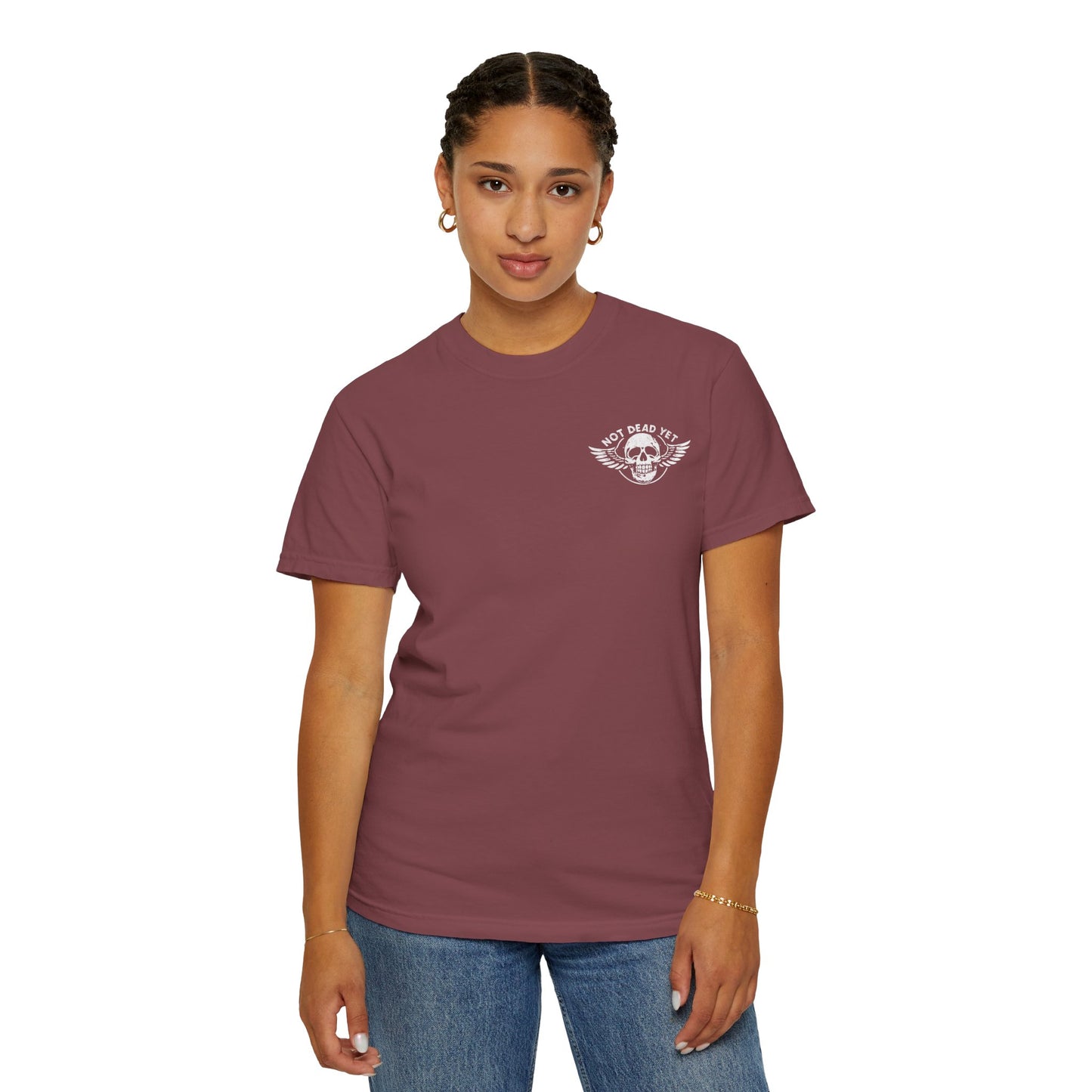 "Not Dead Yet - Winged Skull", Unisex T-shirt