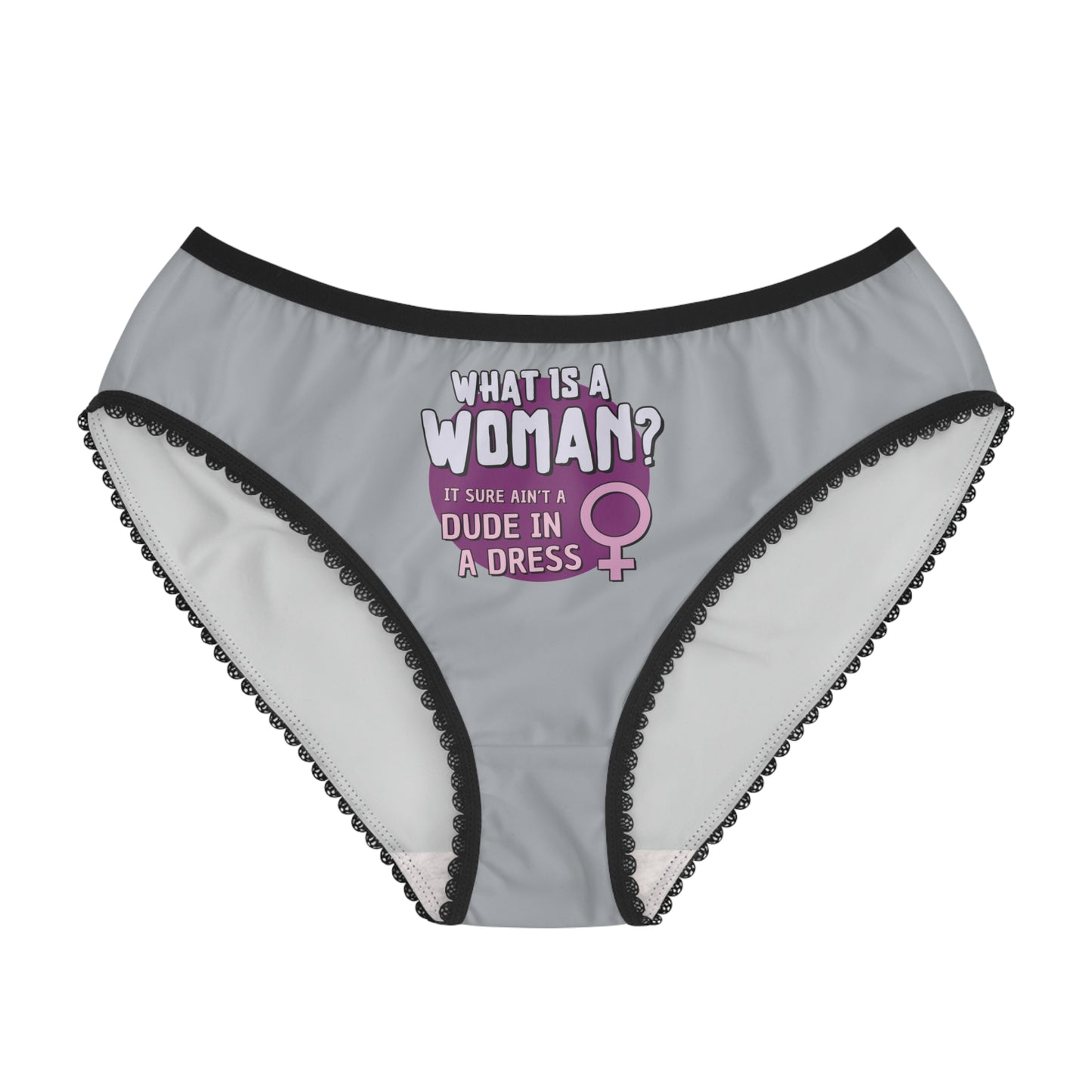 "What is a Woman" #01, Women's Briefs (Serene Grey)