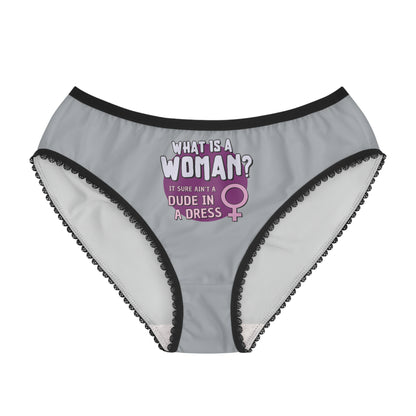 "What is a Woman" #01, Women's Briefs (Serene Grey)