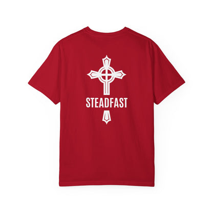 "Steadfast Cross in White", Unisex T-shirt