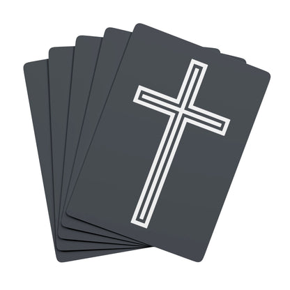 "A Simple Cross", Chrsitian Playing Cards (Hebridean Grey)