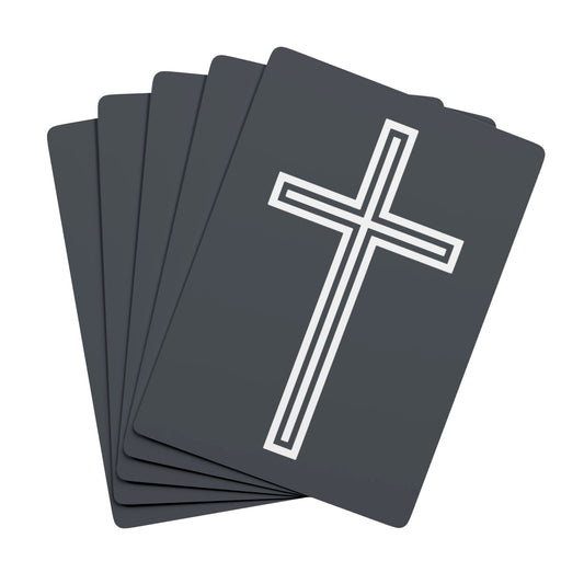 "A Simple Cross", Chrsitian Playing Cards (Hebridean Grey)