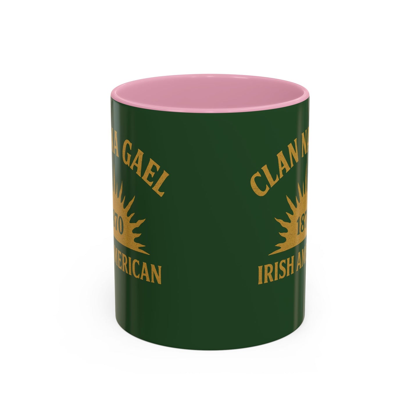 "Clan na Gael - Irish American", Colorful Mugs (11oz, 15oz) (Brithemain Green)