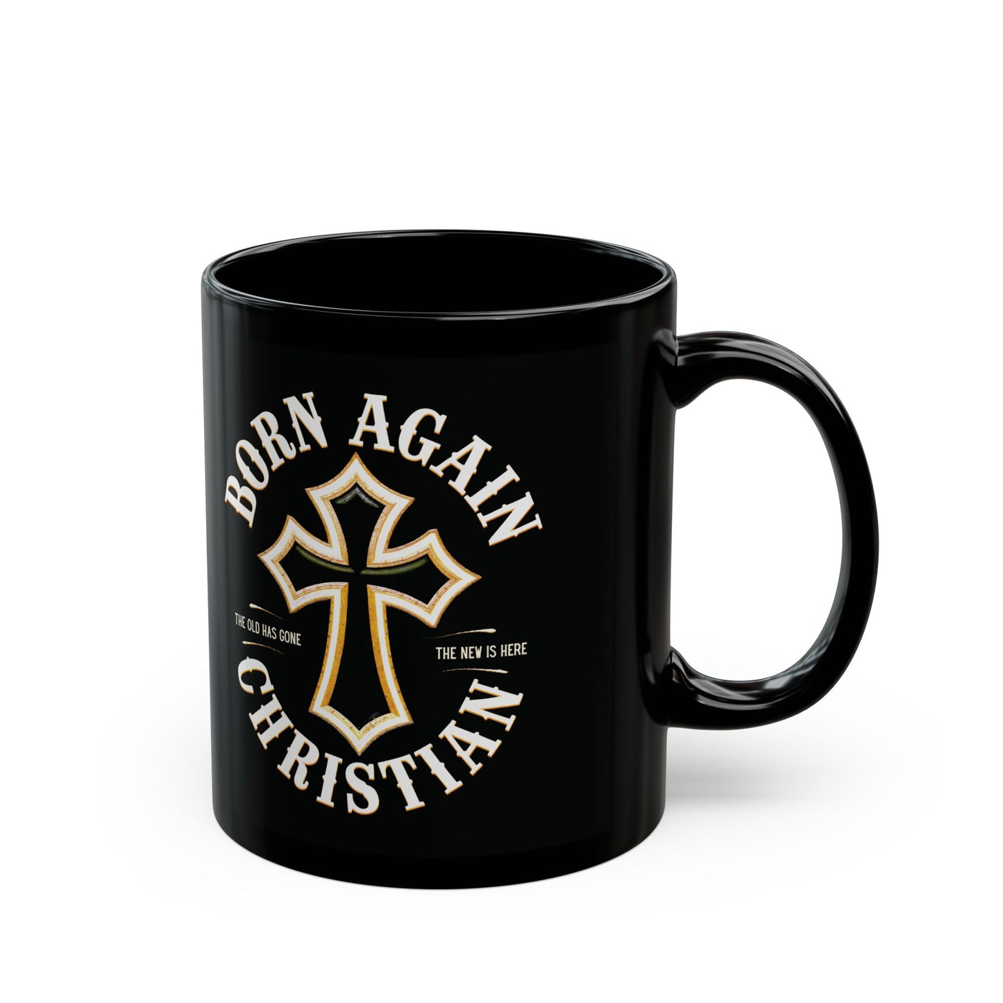 "Born Again Christian" #01, Black Mug (11oz & 15oz)