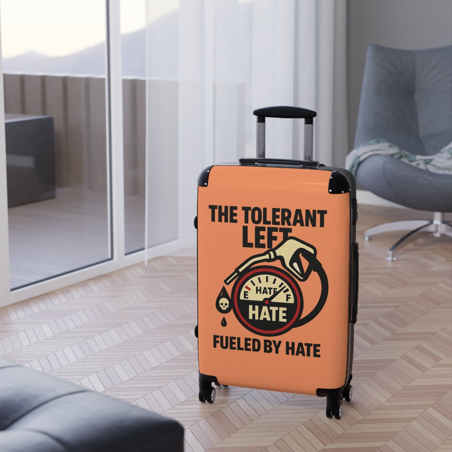 "The Tolerant Left", Suitcase (Atomic Tangerine)
